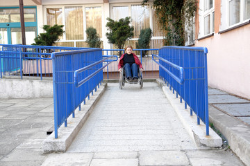Using wheelchair ramp