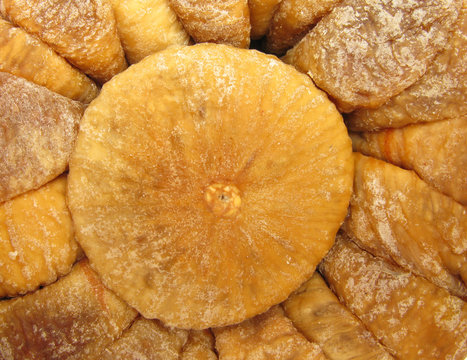 Figs dried mackro close up