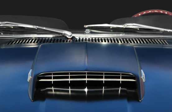 vintage muscle car close-up