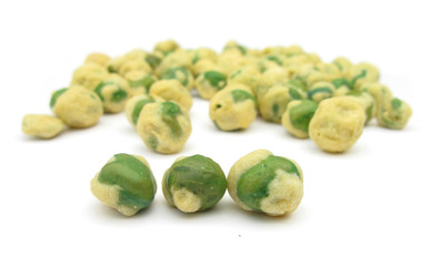 Green peas snack isoalted on white