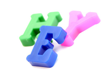 Close-up of letters. Great details !