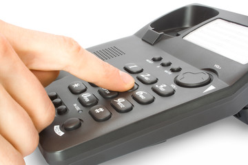 finger and telephone keypad