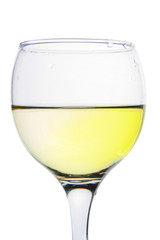 Glass with yellow drink