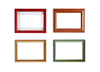 4 photo frames isolated