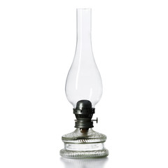 A kerosene lamp isolated on white