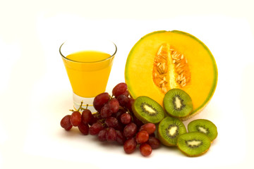 Fruit and orange juice
