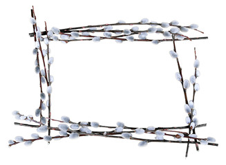 rectangular pussywillow frame