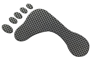 Carbon Footprint Isolated on white