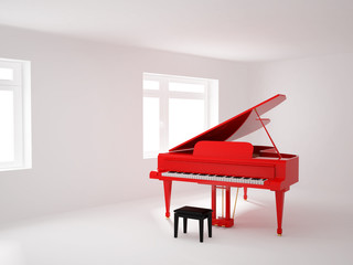 Room with a grand piano