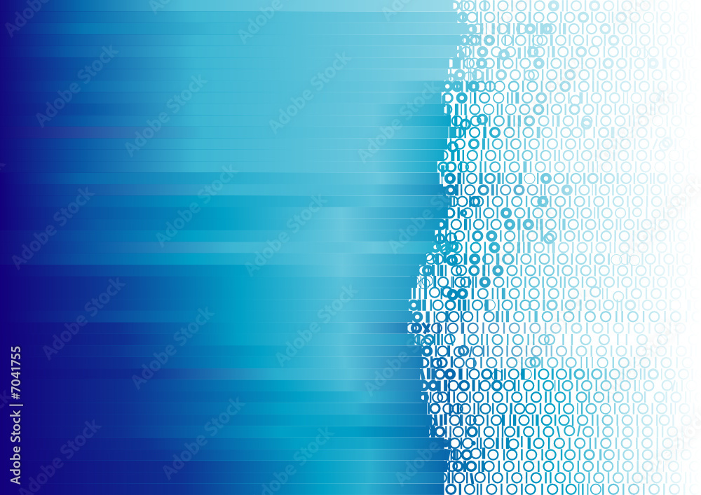 Aufkleber vector background of blue color digital binary