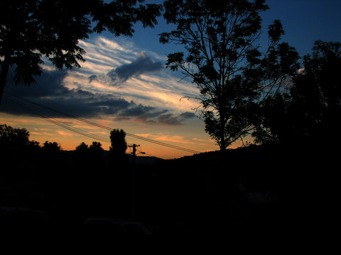 Sunset sillhouette,  Slanic Prahova, Romania