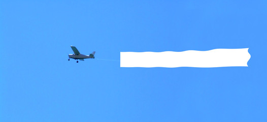 Air plane with banner message