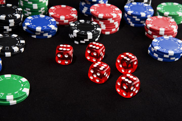 Lucky dice and chips