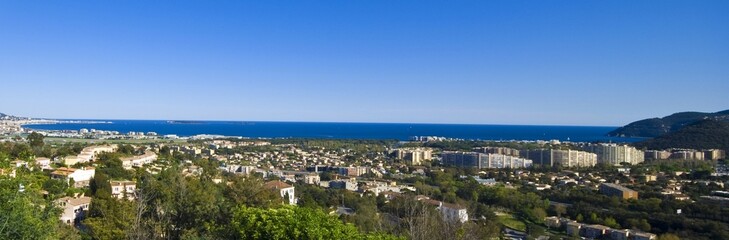 Fototapeta na wymiar Cannes panorama / Mandelieu / Theoule (10km cote)