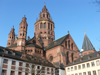 Fototapeta na wymiar St Martins Dom Mainz