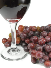 Red Wine and Grapes