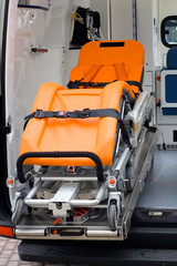 close-up wheel-litter in ambulance - 7051156
