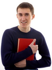 Man with books