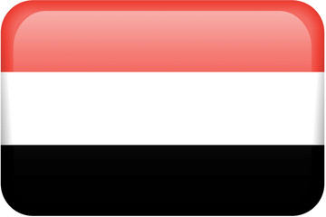 Obraz premium Republic of Yemen Flag Button