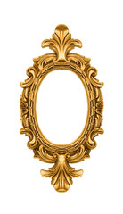 Vintage oval gold ornate picture frame