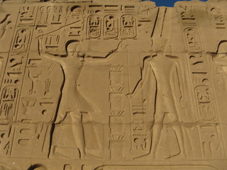 Egyptian Art - Hieroglyphs, Karnak Temple, Luxor