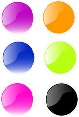 Glossy Round Buttons
