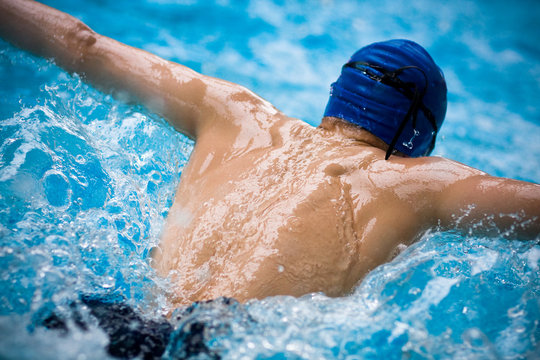 natation athlète papillon nage jeux olympiques dos piscine