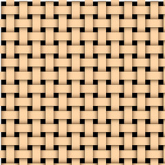 Illustration of a wooden basked weave texture.
