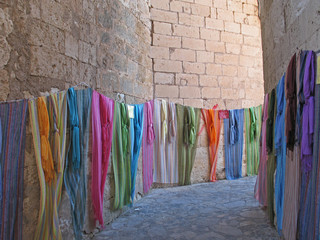 Scarves in a Spanish Market