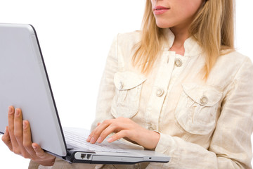 woman with laptop