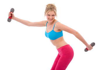 Fototapeta premium girl at exercise