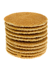 isolated stroopwafel