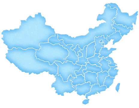 Carte Chine Grain de Bleuté
