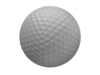 golf ball on white 