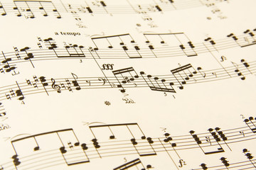 Fototapeta premium Piano sheet music close-up