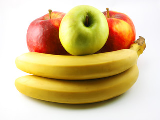 Apples, bananas and orange