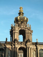 Fototapeta na wymiar Crown gates in Zwinger - Royal Palace in Dresden Germany