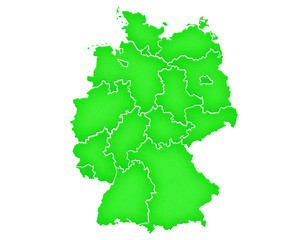 Carte Allemagne Grain de Verdure