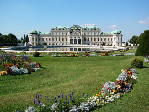 Perspective sur le palais du Belvédère, Vienne, Autriche
