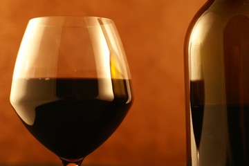 double reflet sur vin rouge