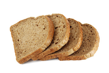 Slices of grain brown bread