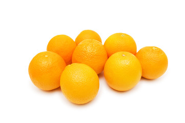 Lots of oranges isolated on the white