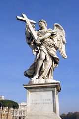 Castel Angelo Angel in Rome, Italy.