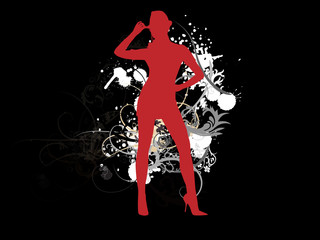 Obraz premium Lady in Red