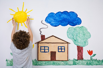 Boy painting