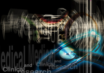 text superimposed on a stethoscope