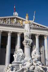 Fototapeta na wymiar Austria, Wiedeń, Parlament, Pallas Athene