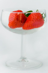 Strawberries in glass