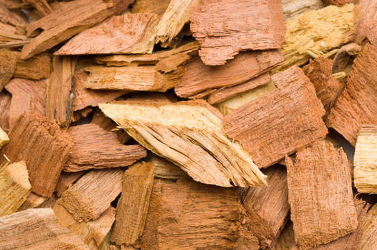 Extreme Close Up of Mesquite Chips