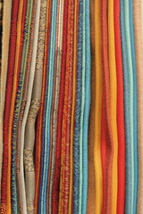multy colored samples of fabric to serve as background